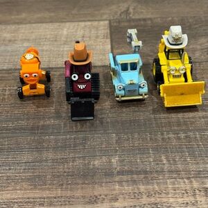 Bob the Builder Jackaroo, Benny, Scoop Dizzy Diecast & Plastic lot of 4